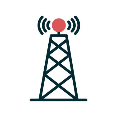 anten, kule, kablosuz ağ, sinyal, vektör illüstrasyonu