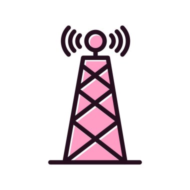 anten, kule, kablosuz ağ, sinyal, vektör illüstrasyonu