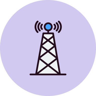 anten, kule, kablosuz ağ, sinyal, vektör illüstrasyonu