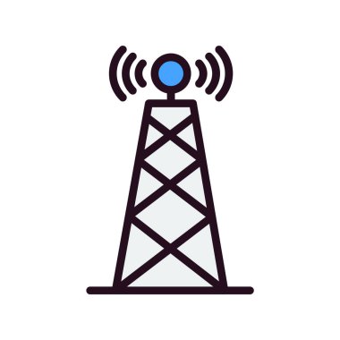 anten, kule, kablosuz ağ, sinyal, vektör illüstrasyonu