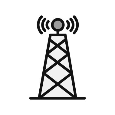 anten, kule, kablosuz ağ, sinyal, vektör illüstrasyonu
