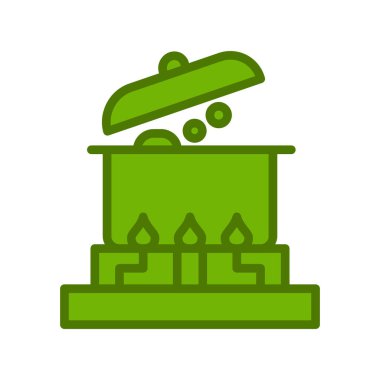 Yanan bir mum simgesinin vektör çizimi