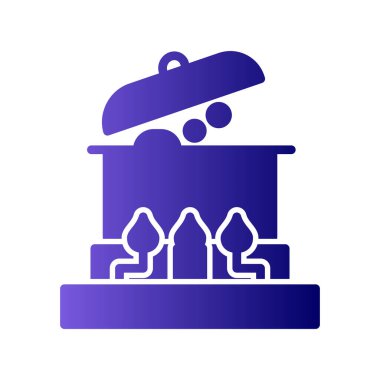 Noel ağacı ikonu. Web için sihirli mum vektör simgelerinin özet çizimi