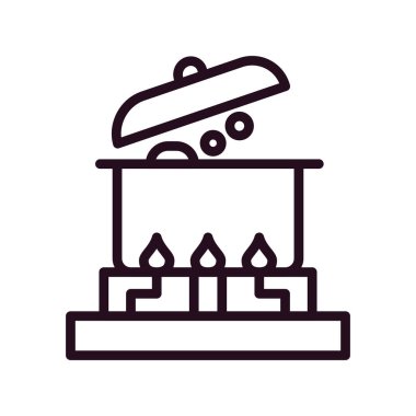 mum vektörü ince çizgi simgesi