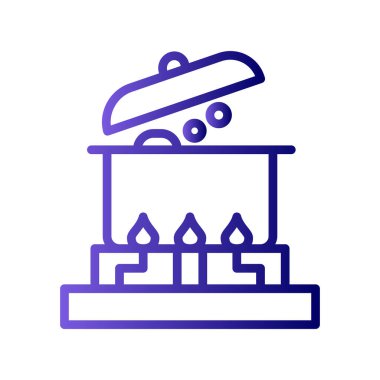 Bir mum simgesinin vektör illüstrasyonu