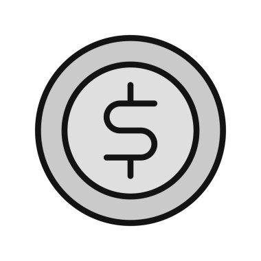 Dolar sikke vektör çizim