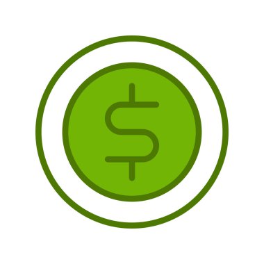 Dolar sikke vektör çizim