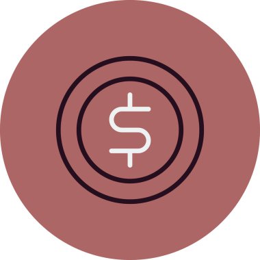 Dolar sikke vektör çizim