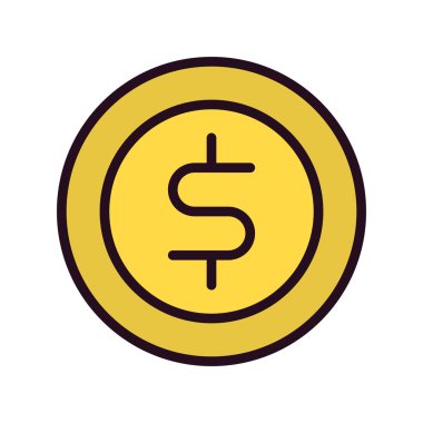 Dolar sikke vektör çizim