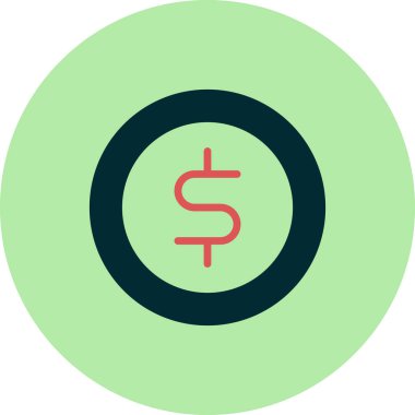 Dolar sikke vektör çizim