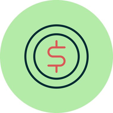 Dolar sikke vektör çizim