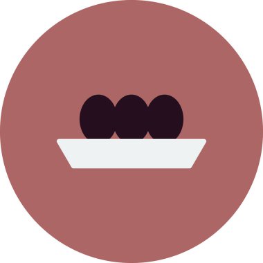 Tabak vektör çizimindeki yumurtalar