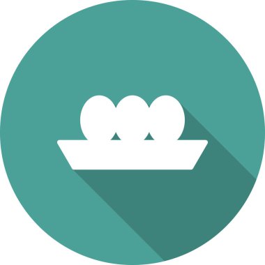 Tabak vektör çizimindeki yumurtalar