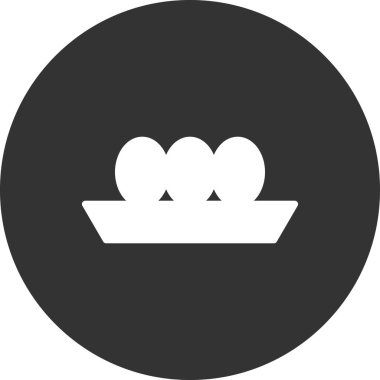 Tabak vektör çizimindeki yumurtalar