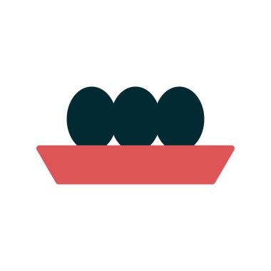 Tabak vektör çizimindeki yumurtalar