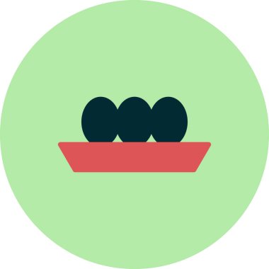 Tabak vektör çizimindeki yumurtalar