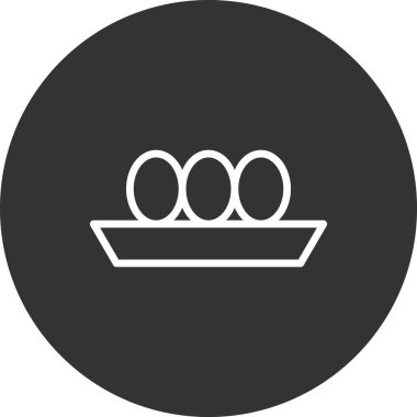 Tabak vektör çizimindeki yumurtalar