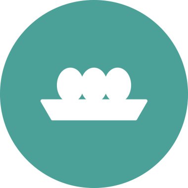 Tabak vektör çizimindeki yumurtalar