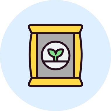 Gübre simgesi, vektör illüstrasyonu