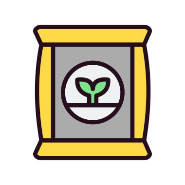 Gübre simgesi, vektör illüstrasyonu