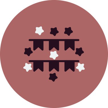 yıldızlar düz simge, vektör illüstrasyonu