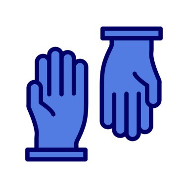 Eldiven ikonu. Web için eldiven vektör simgelerinin düz çizimi 