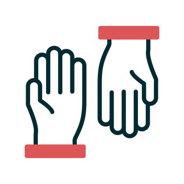 Eldiven ikonu. Web için eldiven vektör simgelerinin düz çizimi 