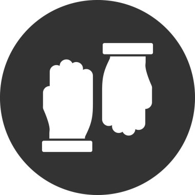 Eldiven ikonu. Web için eldiven vektör simgelerinin düz çizimi 