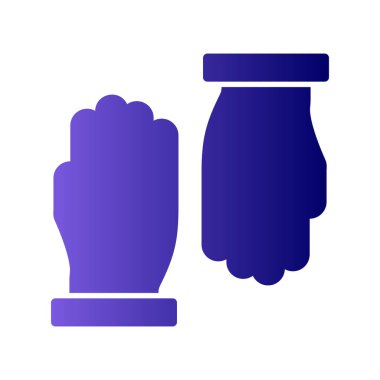 Eldiven ikonu. Web için eldiven vektör simgelerinin düz çizimi 