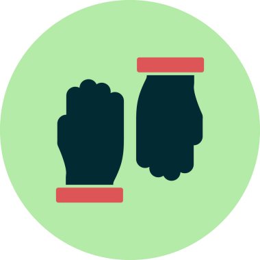 Eldiven ikonu. Web için eldiven vektör simgelerinin düz çizimi 