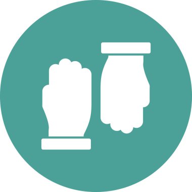 Eldiven ikonu. Web için eldiven vektör simgelerinin düz çizimi 