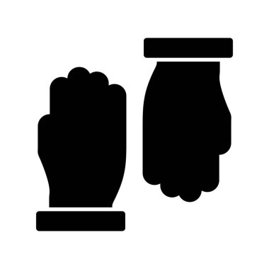Eldiven ikonu. Web için eldiven vektör simgelerinin düz çizimi 