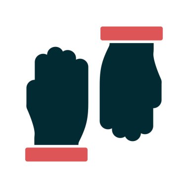 Eldiven ikonu. Web için eldiven vektör simgelerinin düz çizimi 