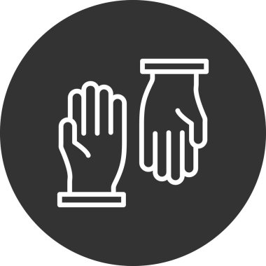 Eldiven ikonu. Web için eldiven vektör simgelerinin düz çizimi 