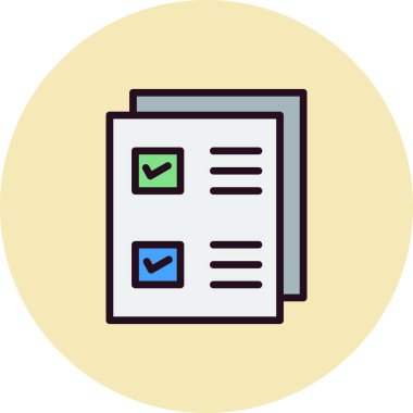 Kontrol listesi simgesinin vektör illüstrasyonu