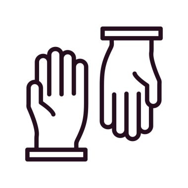 gloves icon. flat illustration of glove vector icons for web 