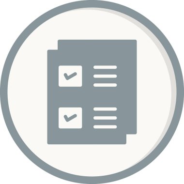 Kontrol listesi simgesinin vektör illüstrasyonu