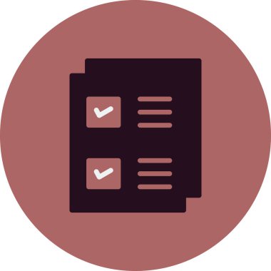 Kontrol listesi simgesinin vektör illüstrasyonu