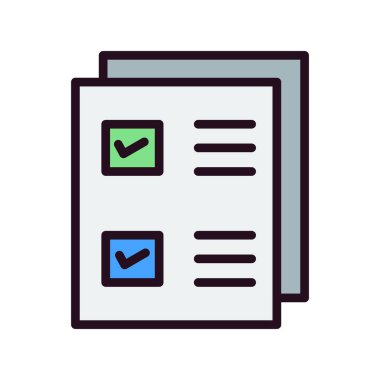 Kontrol listesi simgesinin vektör illüstrasyonu