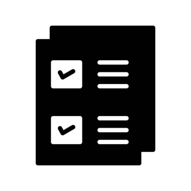 Kontrol listesi simgesinin vektör illüstrasyonu