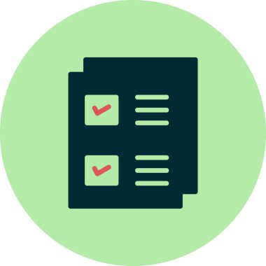 Kontrol listesi simgesinin vektör illüstrasyonu