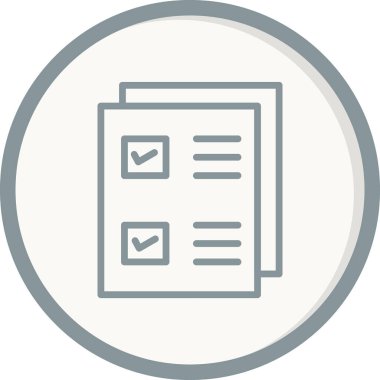 Kontrol listesi simgesinin vektör illüstrasyonu