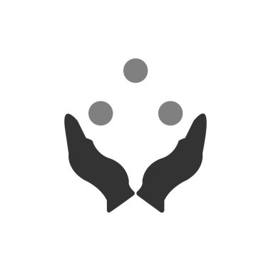 hand wash heart with footprint icon vector illustration design