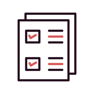 Kontrol listesi simgesinin vektör illüstrasyonu