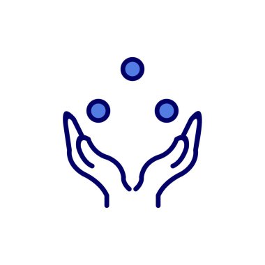 Hayırseverliğin sembolü olan el çizimi vektör çizimi