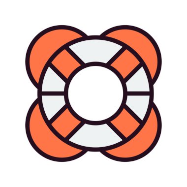 yaşam şamandırası vektör illüstrasyonu 