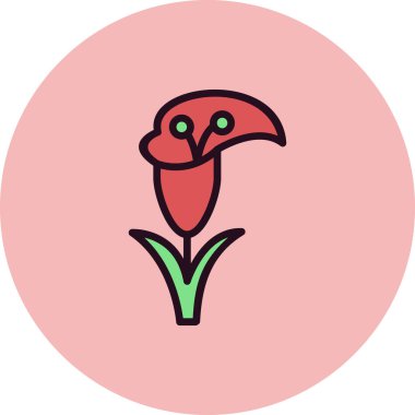 Zambak çiçeği vektör çizim