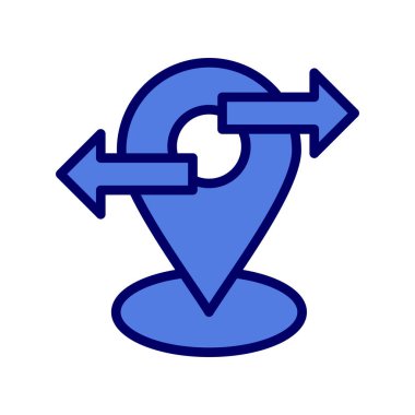 Konum, harita iğnesi, vektör illüstrasyonu