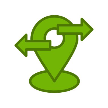 Konum, harita iğnesi, vektör illüstrasyonu