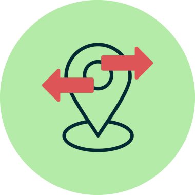 Konum, harita iğnesi, vektör illüstrasyonu